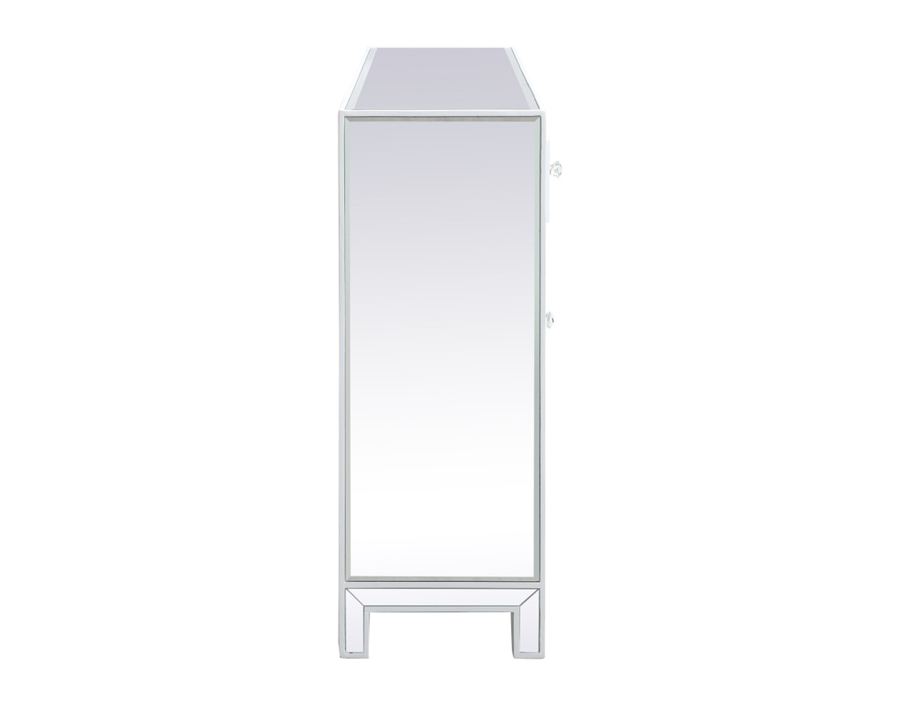 Elegant Decor MF72001WH 56 inch mirrored credenza in white