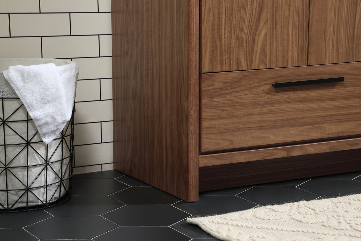 Elegant Decor VF46030WB 30 inch single bathroom vanity in walnut brown