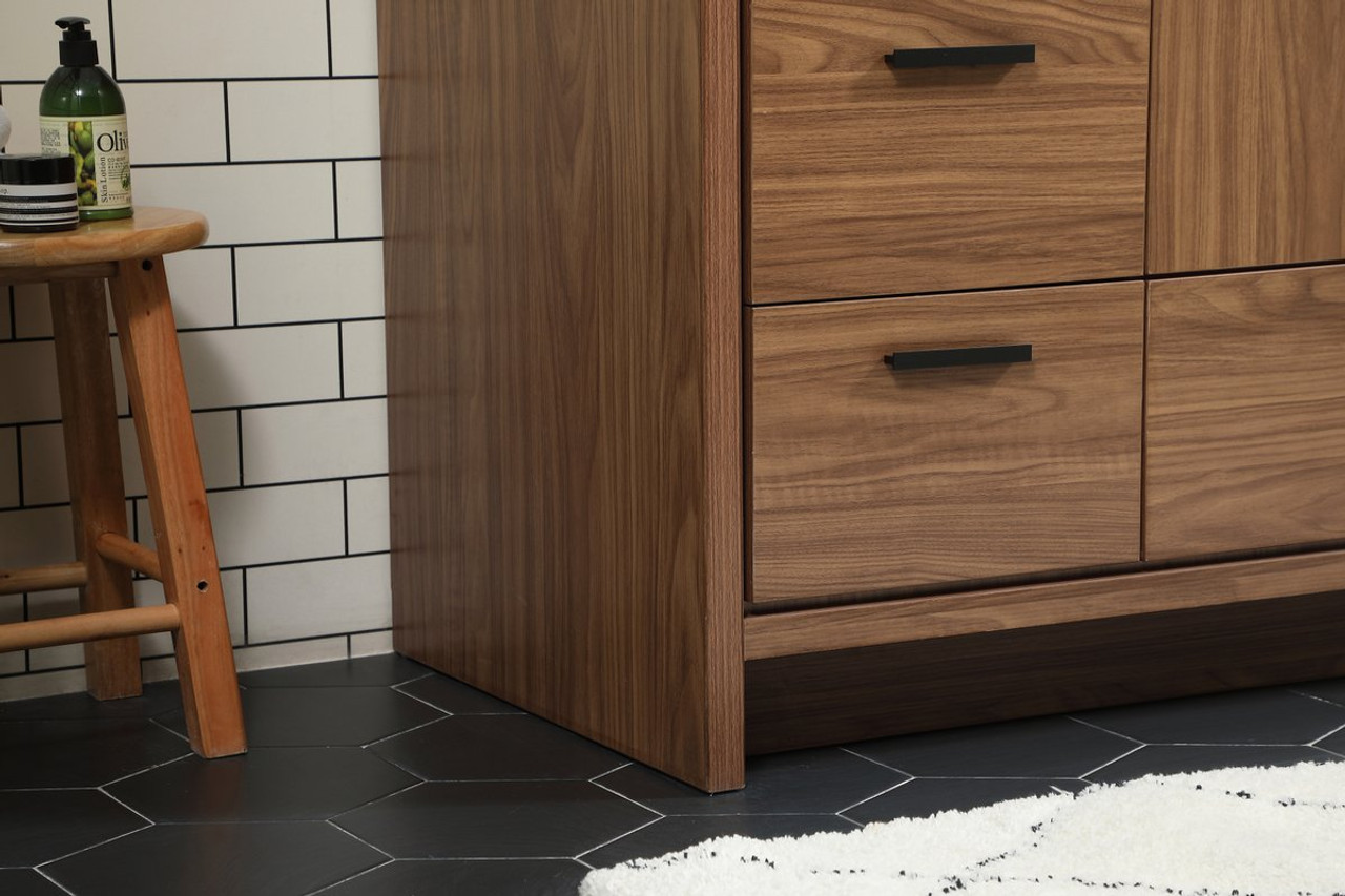 Elegant Decor VF46042WB 42 inch single bathroom vanity in walnut brown Elegant Decor VF46042WB 42 inch single bathroom vanity in walnut brown