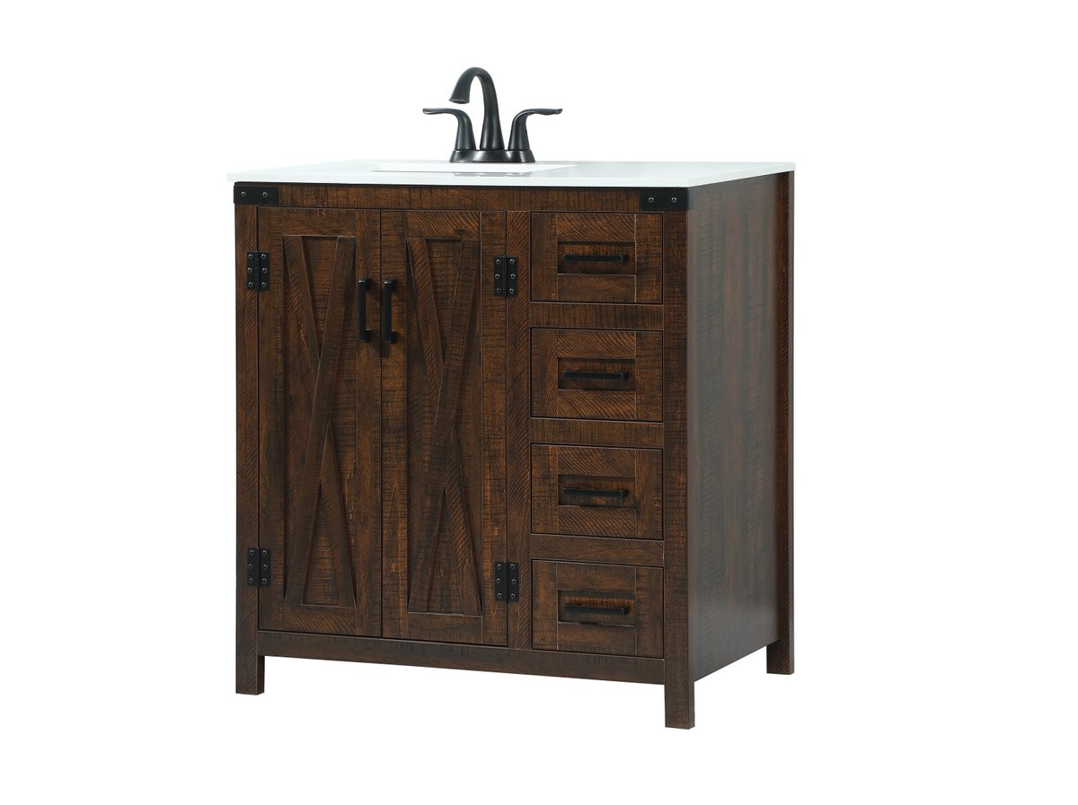 Elegant Decor VF90232EX 32 inch single bathroom vanity in expresso