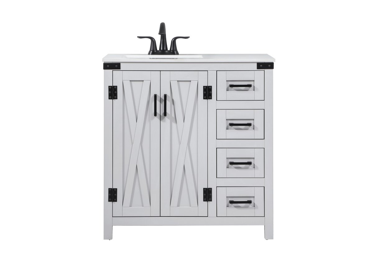 Elegant Decor VF90232GR 32 inch single bathroom vanity in grey