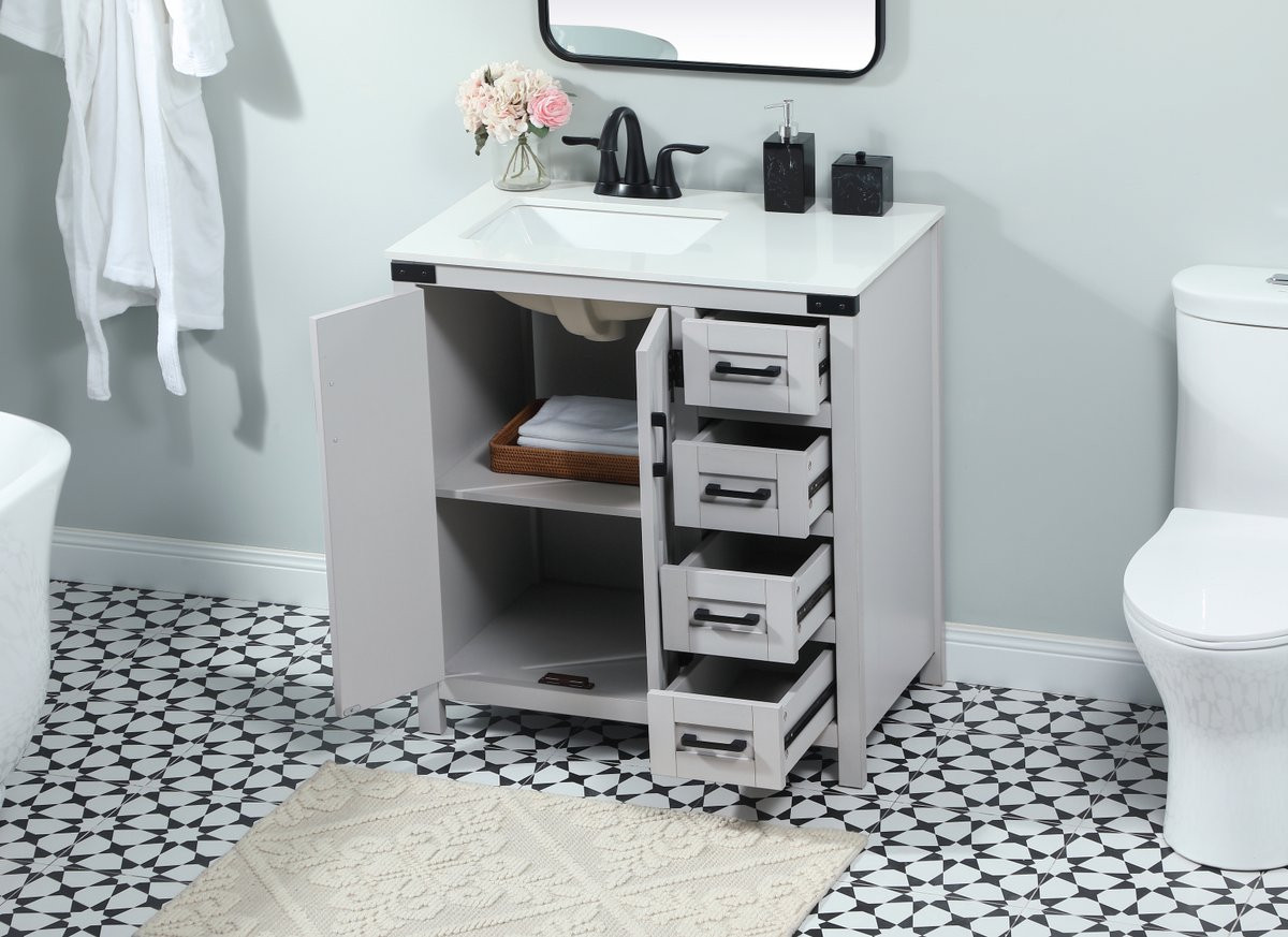 Elegant Decor VF90232GR 32 inch single bathroom vanity in grey