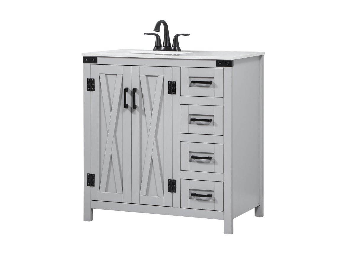 Elegant Decor VF90232GR 32 inch single bathroom vanity in grey
