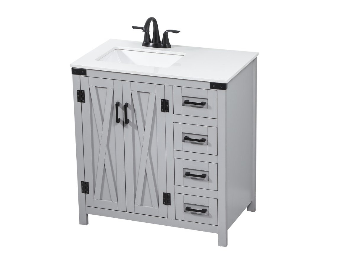 Elegant Decor VF90232GR 32 inch single bathroom vanity in grey