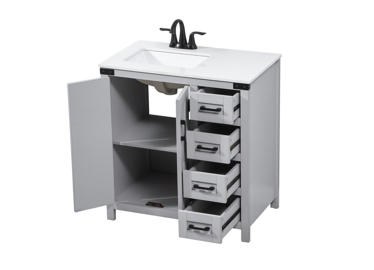 Elegant Decor VF90232GR 32 inch single bathroom vanity in grey