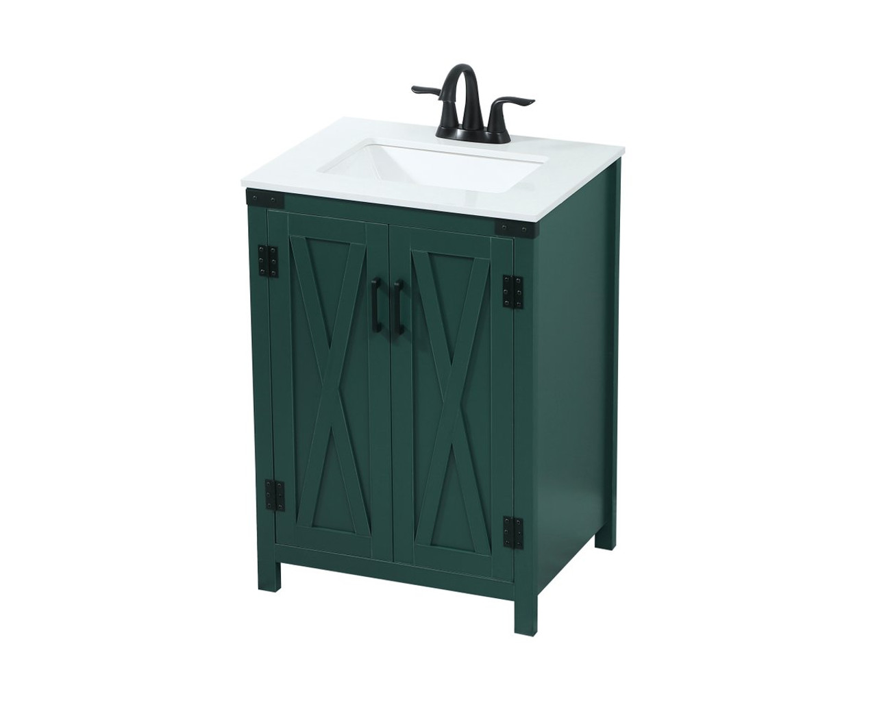 Elegant Decor VF90224MGN 24 inch single bathroom vanity in green Elegant Decor VF90224MGN 24 inch single bathroom vanity in green