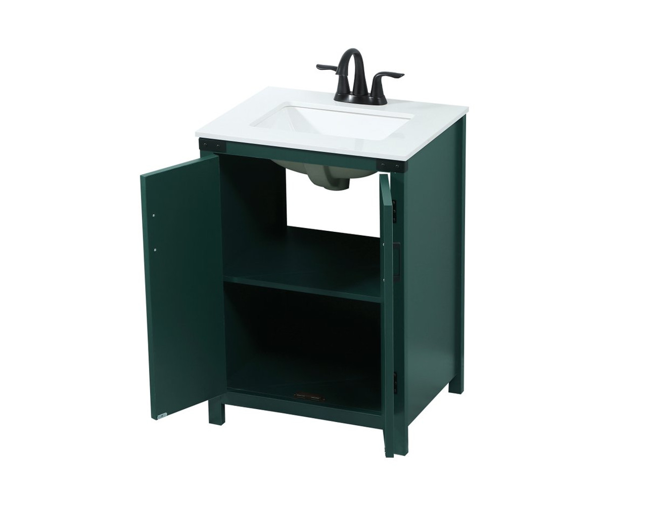 Elegant Decor VF90224MGN 24 inch single bathroom vanity in green Elegant Decor VF90224MGN 24 inch single bathroom vanity in green