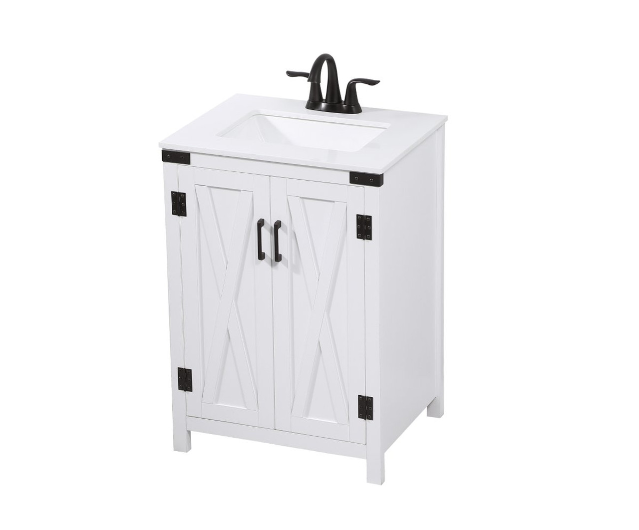 Elegant Decor VF90224WH 24 inch single bathroom vanity in white Elegant Decor VF90224WH 24 inch single bathroom vanity in white