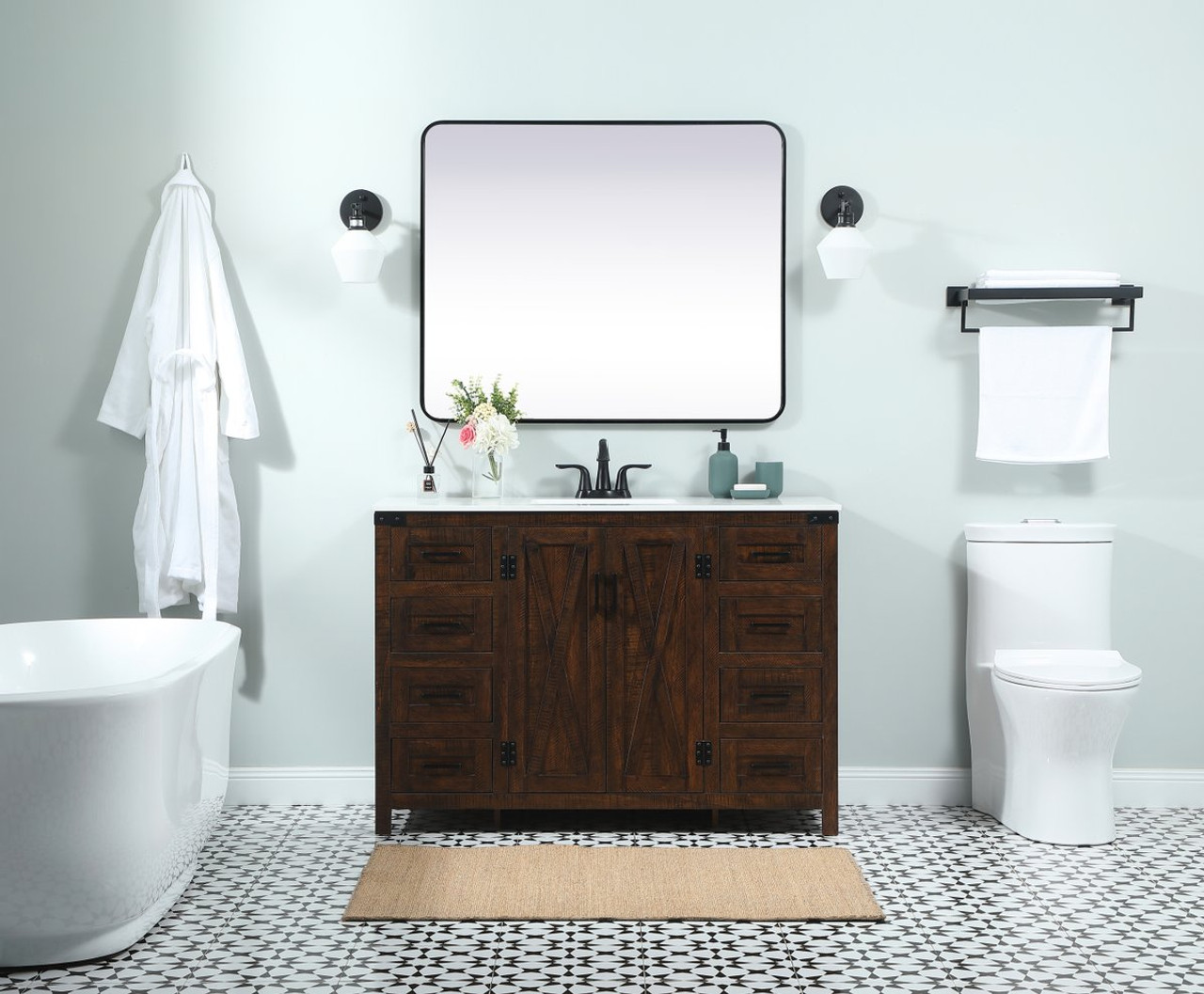 Elegant Decor VF90248EX 48 inch single bathroom vanity in expresso