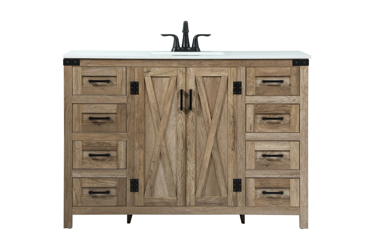 Elegant Decor VF90248NT 48 inch single bathroom vanity in natural oak