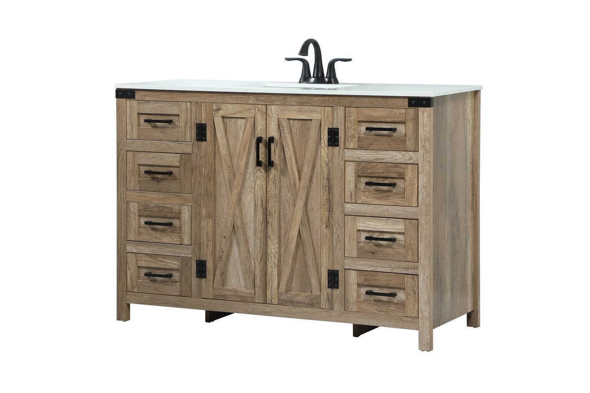 Elegant Decor VF90248NT 48 inch single bathroom vanity in natural oak