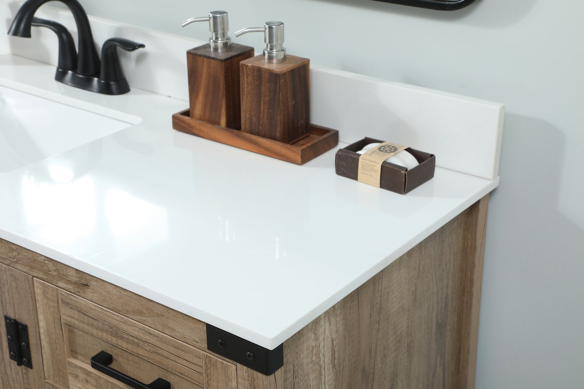 Elegant Decor VF90242NT-BS 42 inch single bathroom vanity in natural oak with backsplash