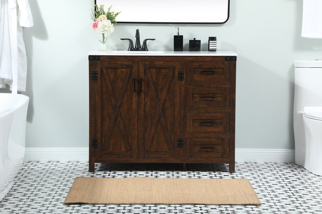 Elegant Decor VF90242EX 42 inch single bathroom vanity in expresso Elegant Decor VF90242EX 42 inch single bathroom vanity in expresso