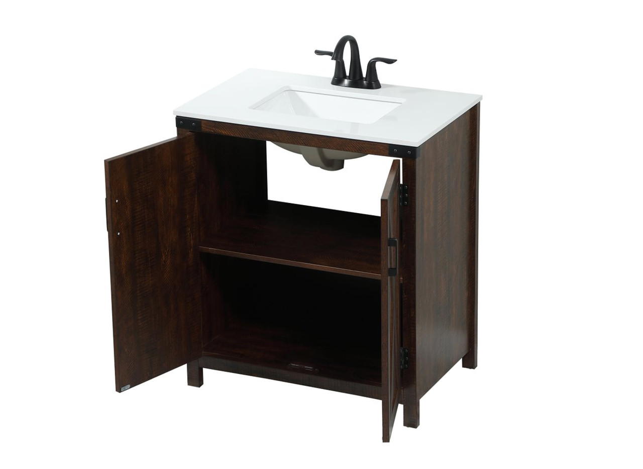 Elegant Decor VF90230EX 30 inch single bathroom vanity in expresso