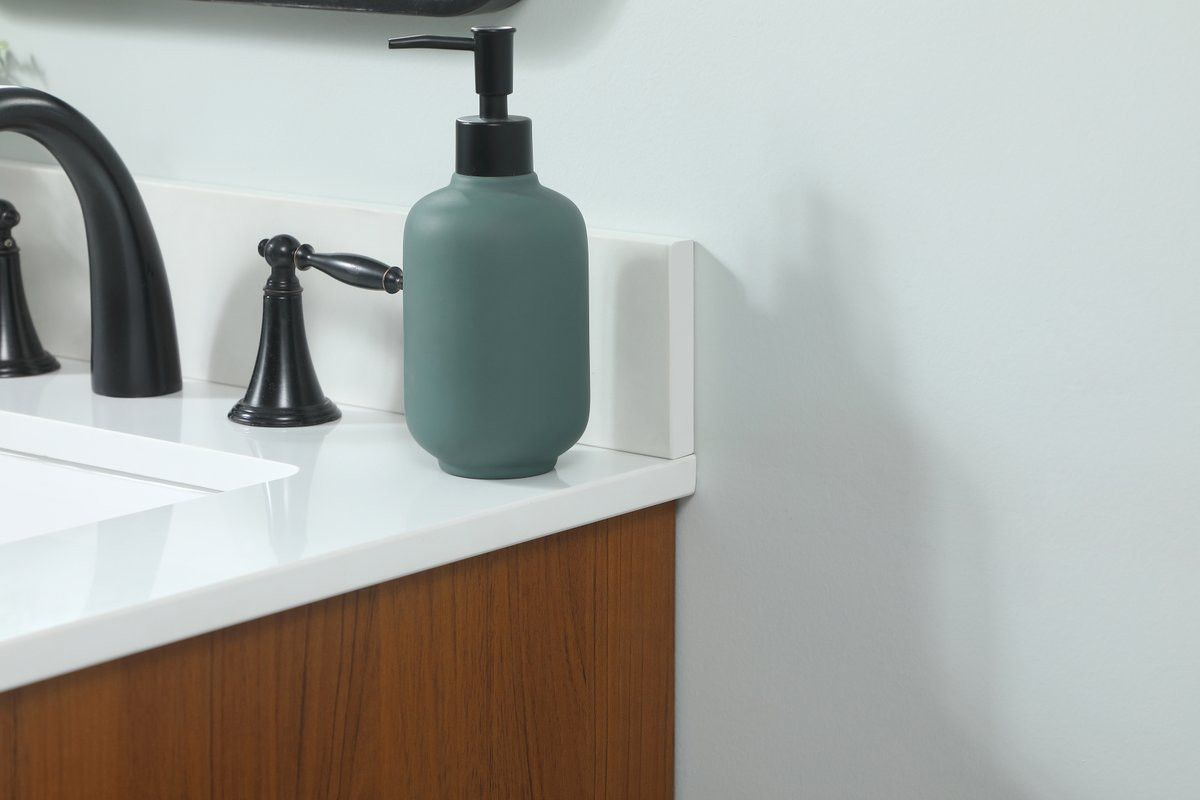 Elegant Decor VF48024MTK-BS 24 inch single bathroom vanity in teak with backsplash