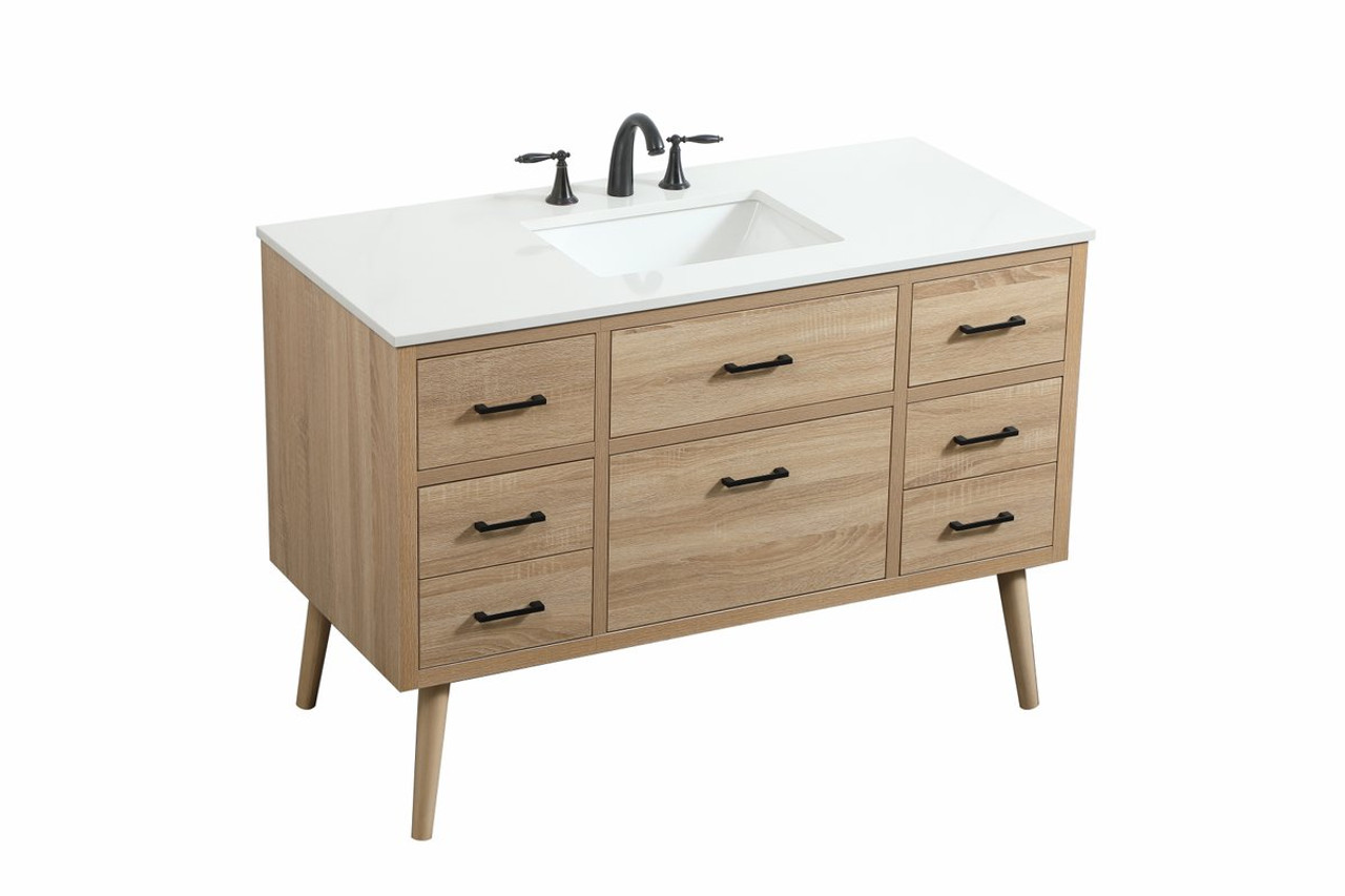 Elegant Decor VF41048MW 48 inch single bathroom vanity in mango wood