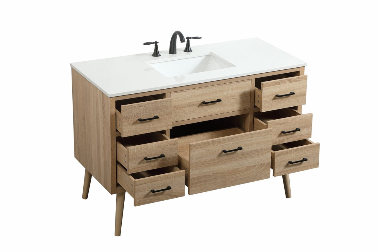 Elegant Decor VF41048MW 48 inch single bathroom vanity in mango wood