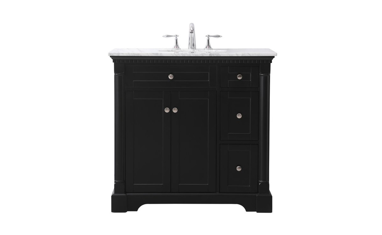 Elegant Decor VF53036BK 36 inch single bathroom vanity set in black Elegant Decor VF53036BK 36 inch single bathroom vanity set in black