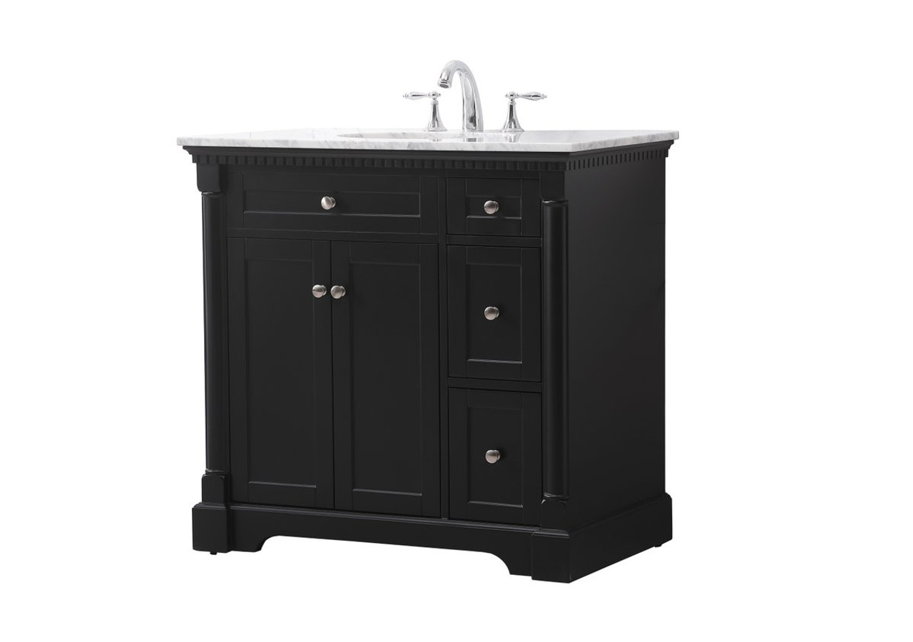 Elegant Decor VF53036BK 36 inch single bathroom vanity set in black Elegant Decor VF53036BK 36 inch single bathroom vanity set in black