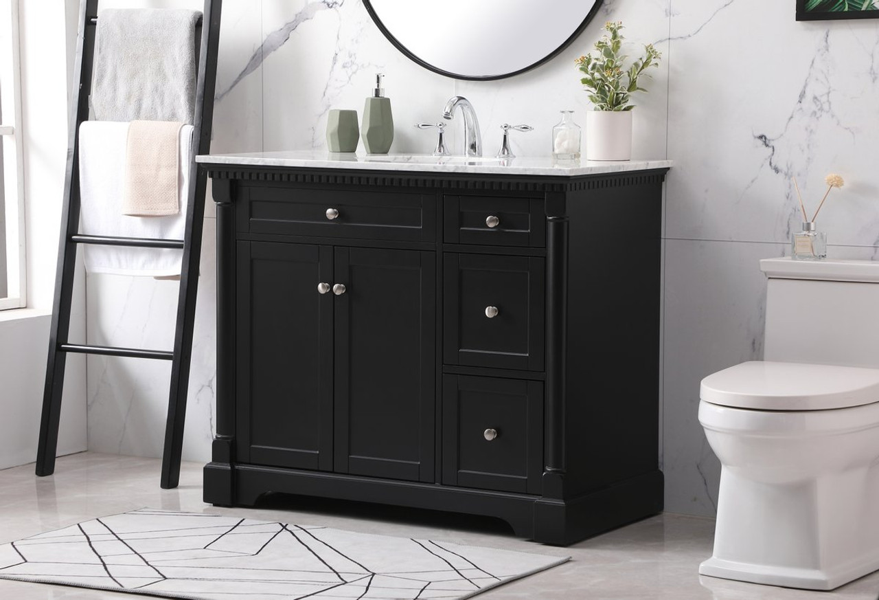 Elegant Decor VF53042BK 42 inch single bathroom vanity set in black Elegant Decor VF53042BK 42 inch single bathroom vanity set in black
