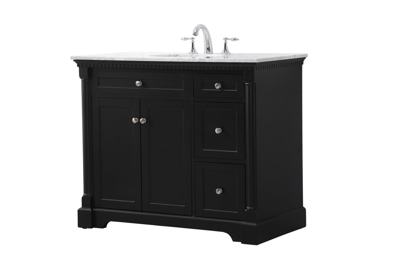 Elegant Decor VF53042BK 42 inch single bathroom vanity set in black Elegant Decor VF53042BK 42 inch single bathroom vanity set in black