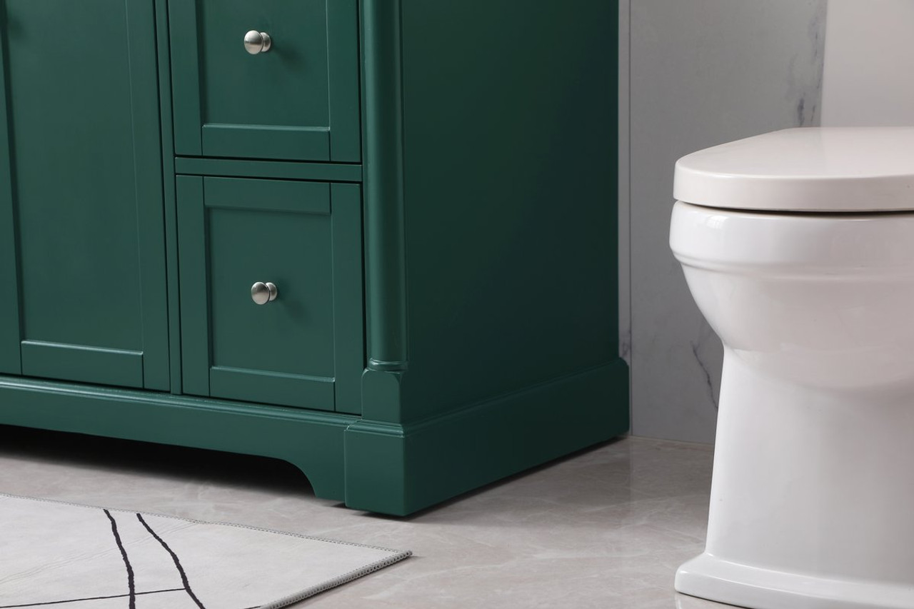 Elegant Decor VF53042GN 42 inch single bathroom vanity set in green