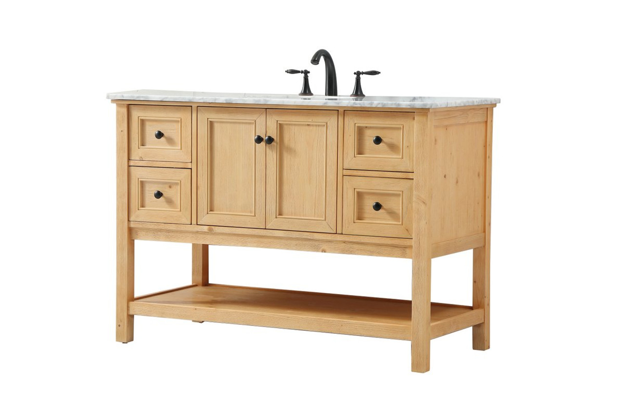 Elegant Decor VF27048NW 48 inch single bathroom vanity in natural wood Elegant Decor VF27048NW 48 inch single bathroom vanity in natural wood