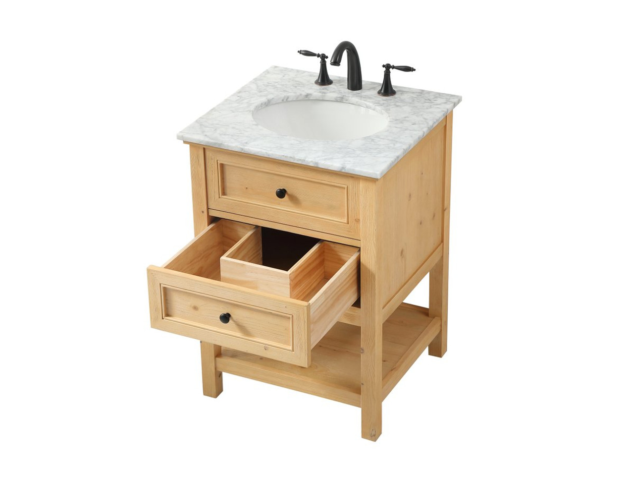 Elegant Decor VF27024NW 24 inch single bathroom vanity in natural wood Elegant Decor VF27024NW 24 inch single bathroom vanity in natural wood