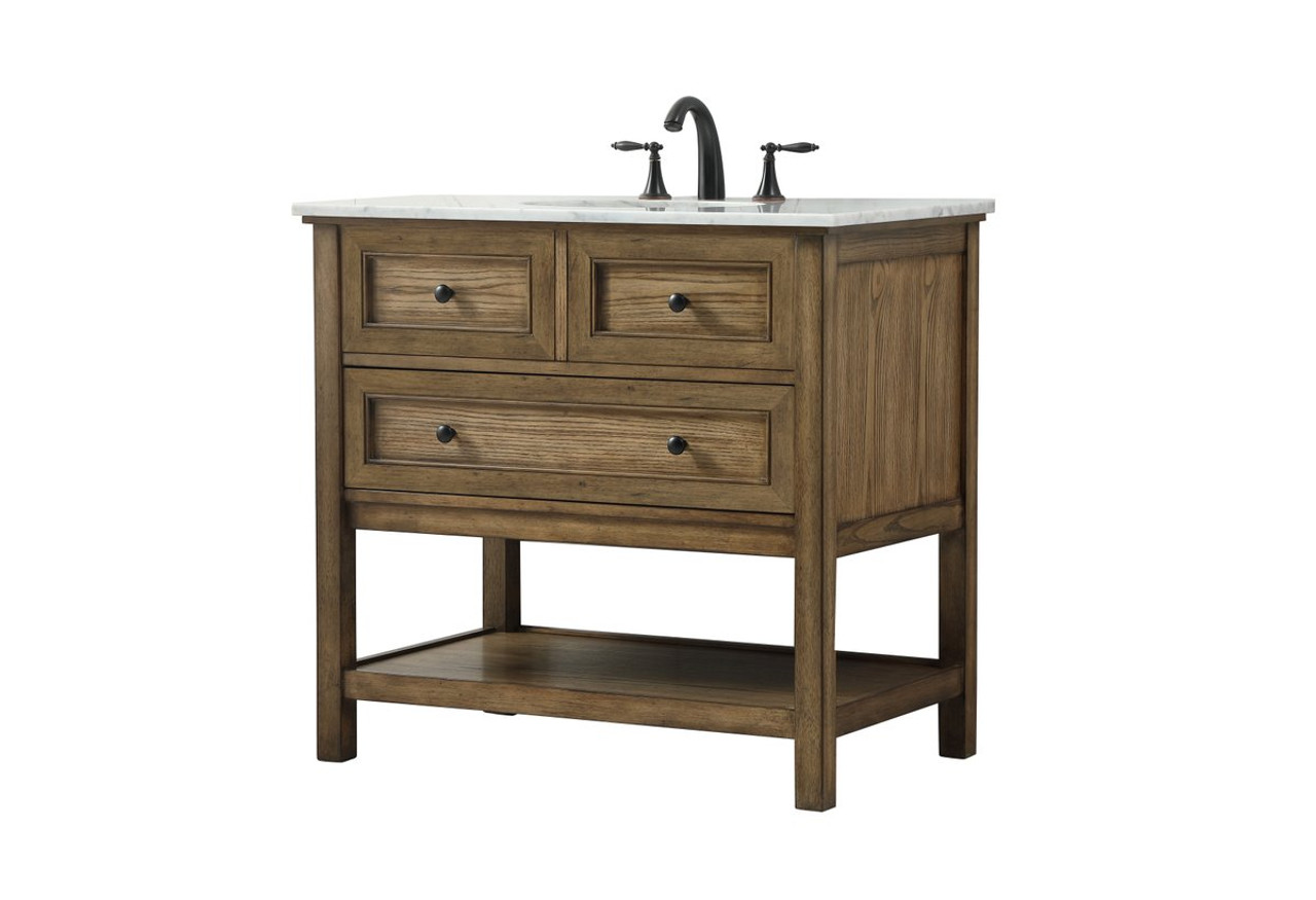Elegant Decor VF27036DW 36 inch single bathroom vanity in driftwood Elegant Decor VF27036DW 36 inch single bathroom vanity in driftwood