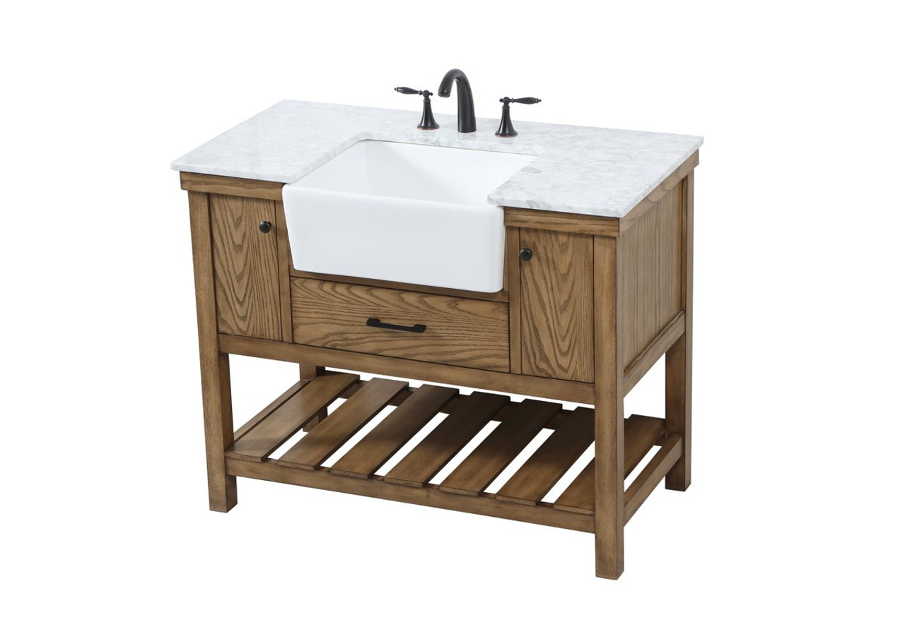 Elegant Decor VF60142GN 42 inch single bathroom vanity in green