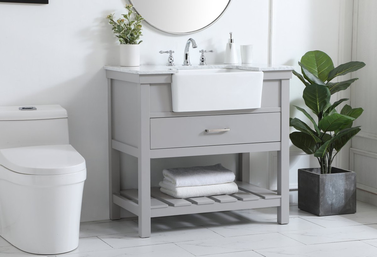 Elegant Decor VF60136BK 36 inch single bathroom vanity in black Elegant Decor VF60136BK 36 inch single bathroom vanity in black