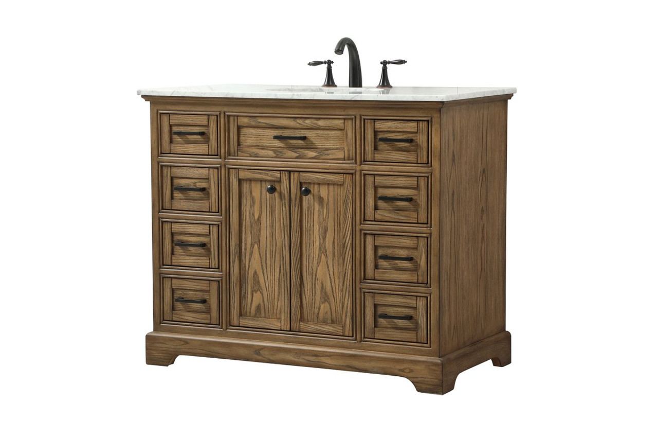 Elegant Decor VF15042DW 42 inch single bathroom vanity in driftwood Elegant Decor VF15042DW 42 inch single bathroom vanity in driftwood
