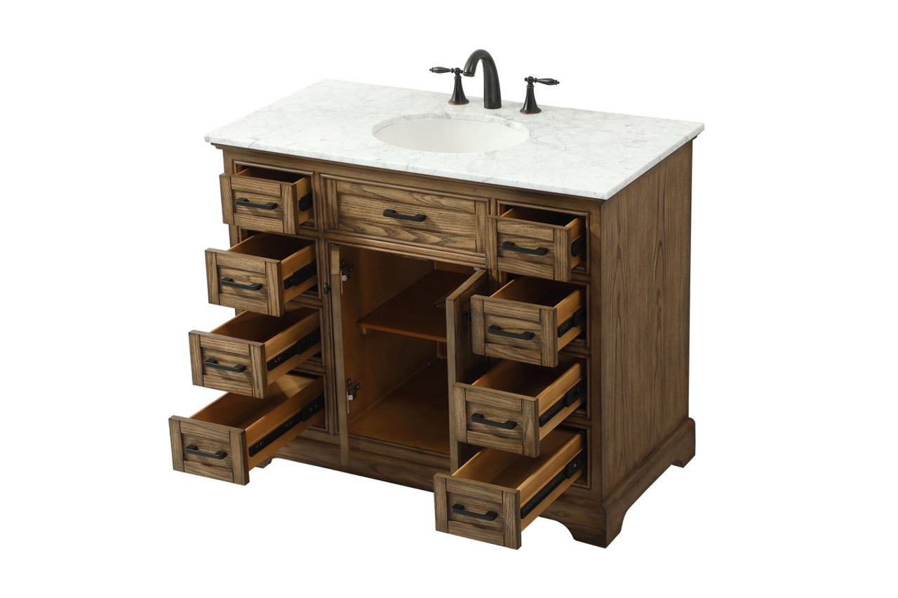 Elegant Decor VF15042DW 42 inch single bathroom vanity in driftwood Elegant Decor VF15042DW 42 inch single bathroom vanity in driftwood