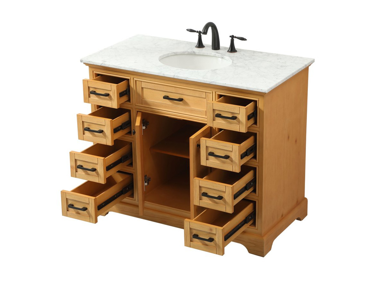 Elegant Decor VF15042NW 42 inch single bathroom vanity in natural wood