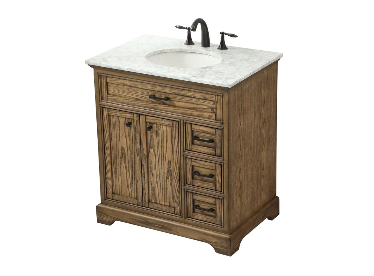Elegant Decor VF15032DW 32 inch single bathroom vanity in driftwood Elegant Decor VF15032DW 32 inch single bathroom vanity in driftwood