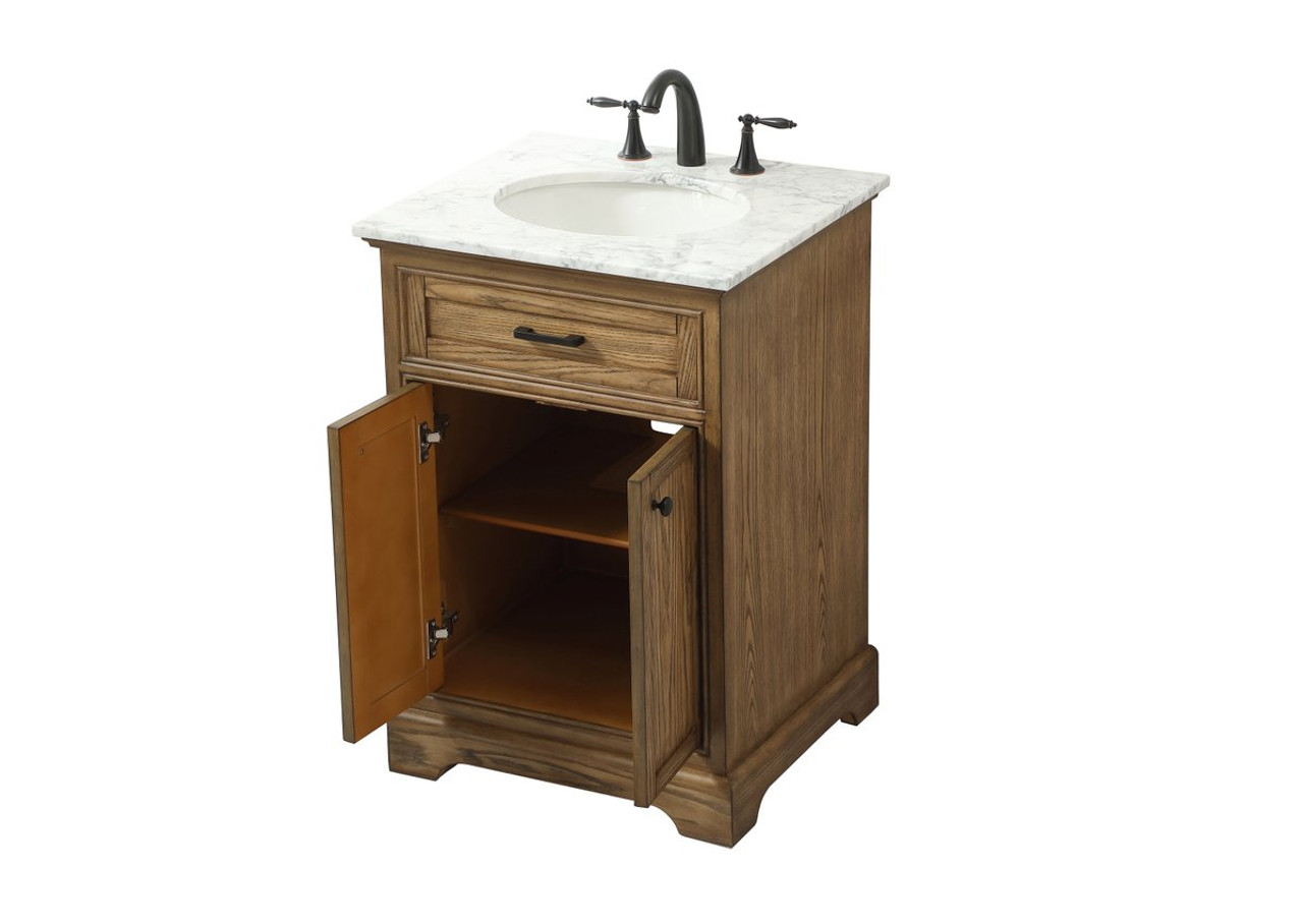 Elegant Decor VF15024DW 24 inch single bathroom vanity in driftwood Elegant Decor VF15024DW 24 inch single bathroom vanity in driftwood