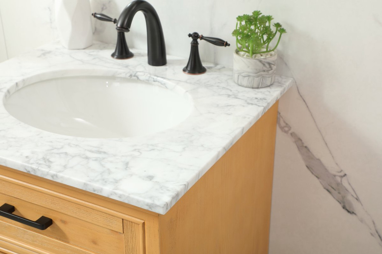 Elegant Decor VF15024NW 24 inch single bathroom vanity in natural wood Elegant Decor VF15024NW 24 inch single bathroom vanity in natural wood