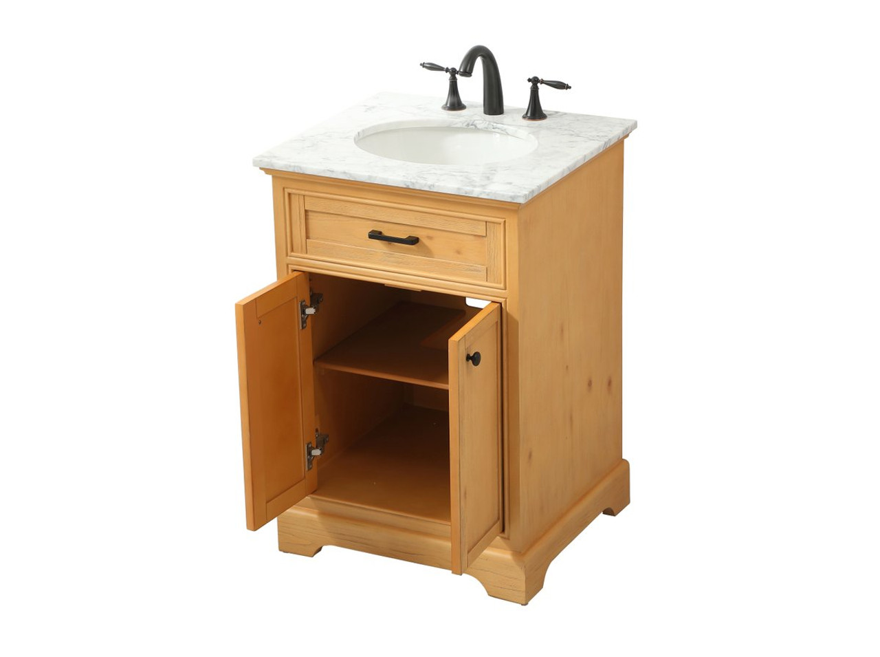 Elegant Decor VF15024NW 24 inch single bathroom vanity in natural wood Elegant Decor VF15024NW 24 inch single bathroom vanity in natural wood
