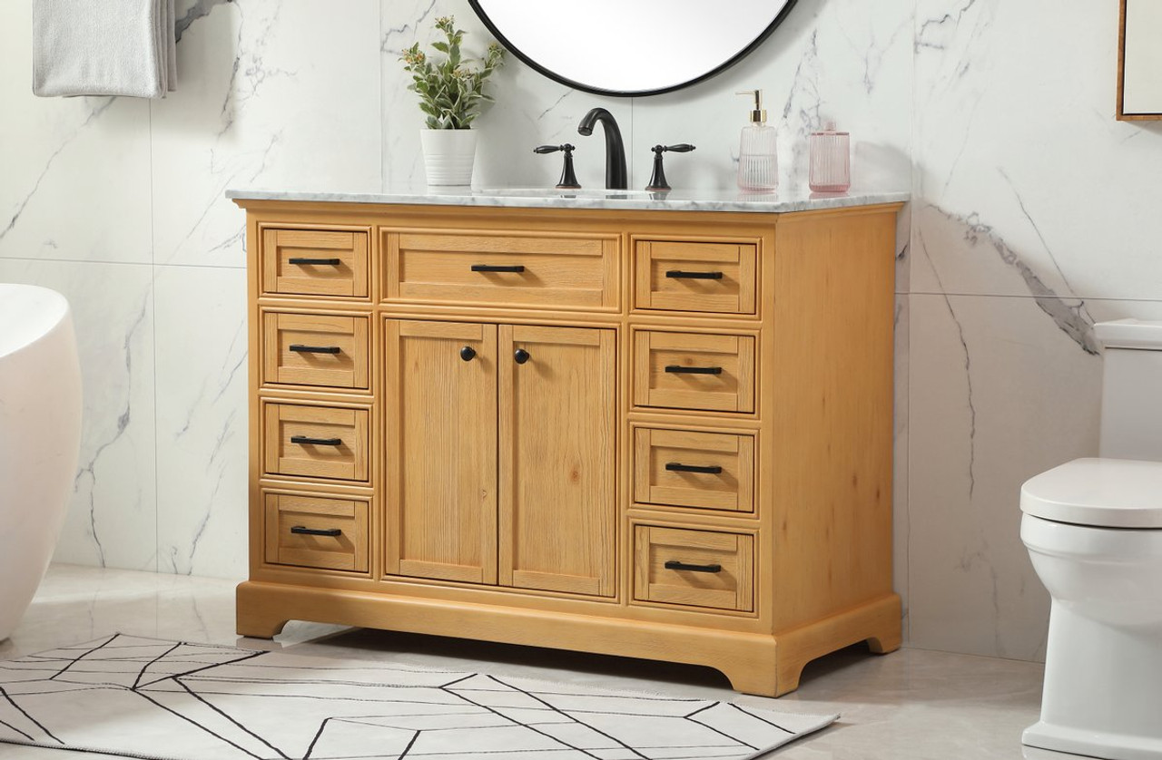 Elegant Decor VF15048NW 48 inch single bathroom vanity in natural wood