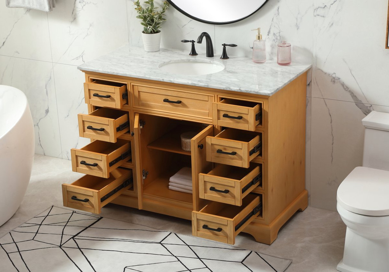 Elegant Decor VF15048NW 48 inch single bathroom vanity in natural wood