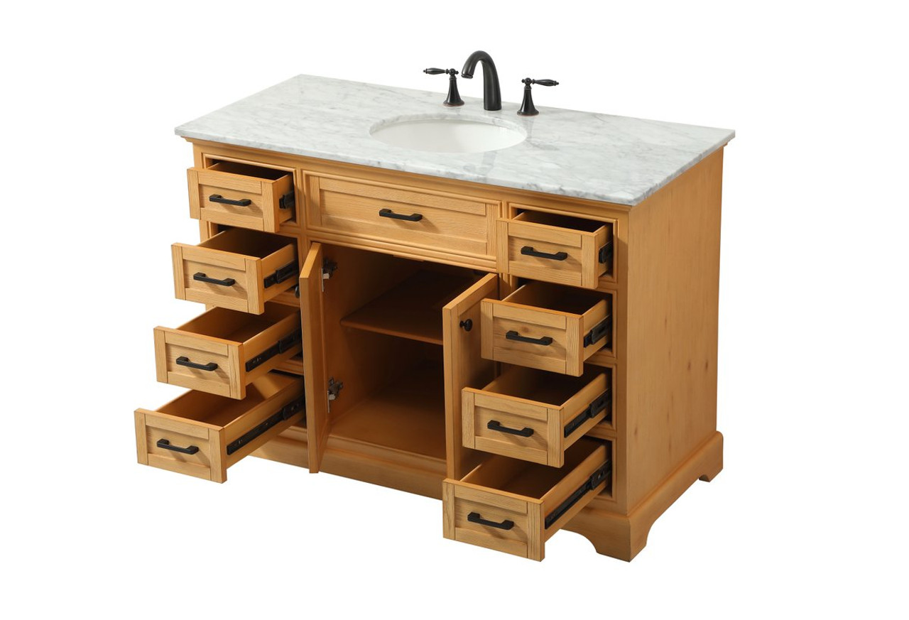 Elegant Decor VF15048NW 48 inch single bathroom vanity in natural wood