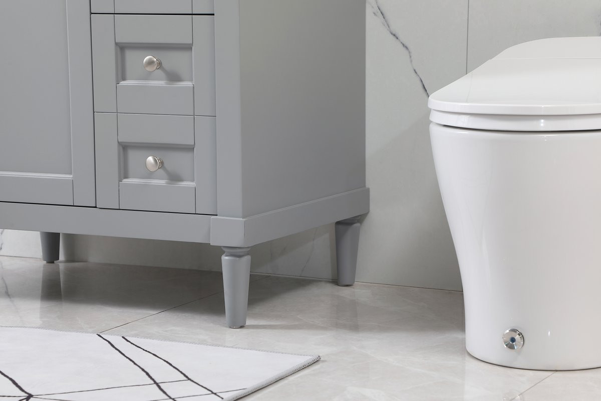 Elegant Decor VF31832GR-BS 32 inch single bathroom vanity in grey with backsplash