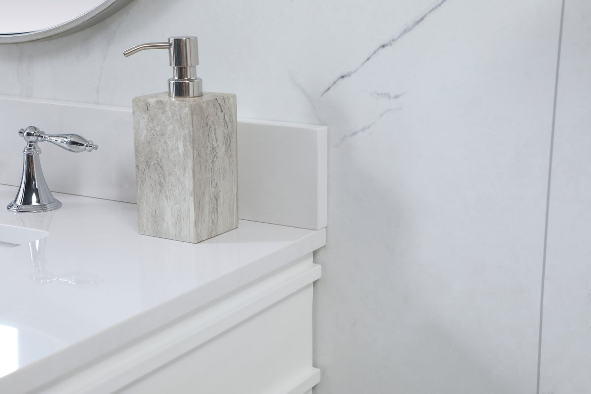 Elegant Decor VF31832WH-BS 32 inch single bathroom vanity in white with backsplash