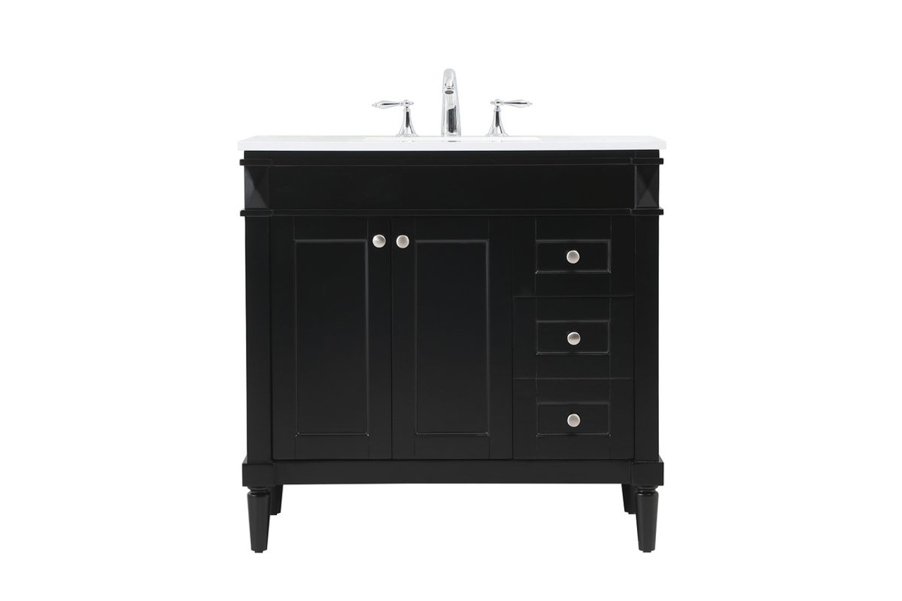 Elegant Decor VF31836BK 36 inch single bathroom vanity in black Elegant Decor VF31836BK 36 inch single bathroom vanity in black