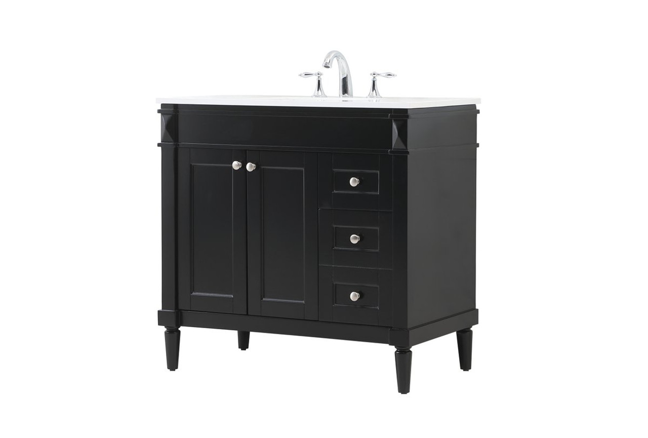 Elegant Decor VF31836BK 36 inch single bathroom vanity in black Elegant Decor VF31836BK 36 inch single bathroom vanity in black
