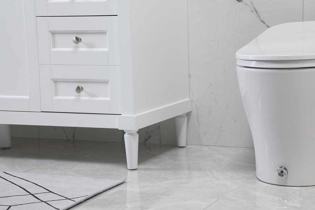 Elegant Decor VF31860WH 60 inch single bathroom vanity in white Elegant Decor VF31860WH 60 inch single bathroom vanity in white