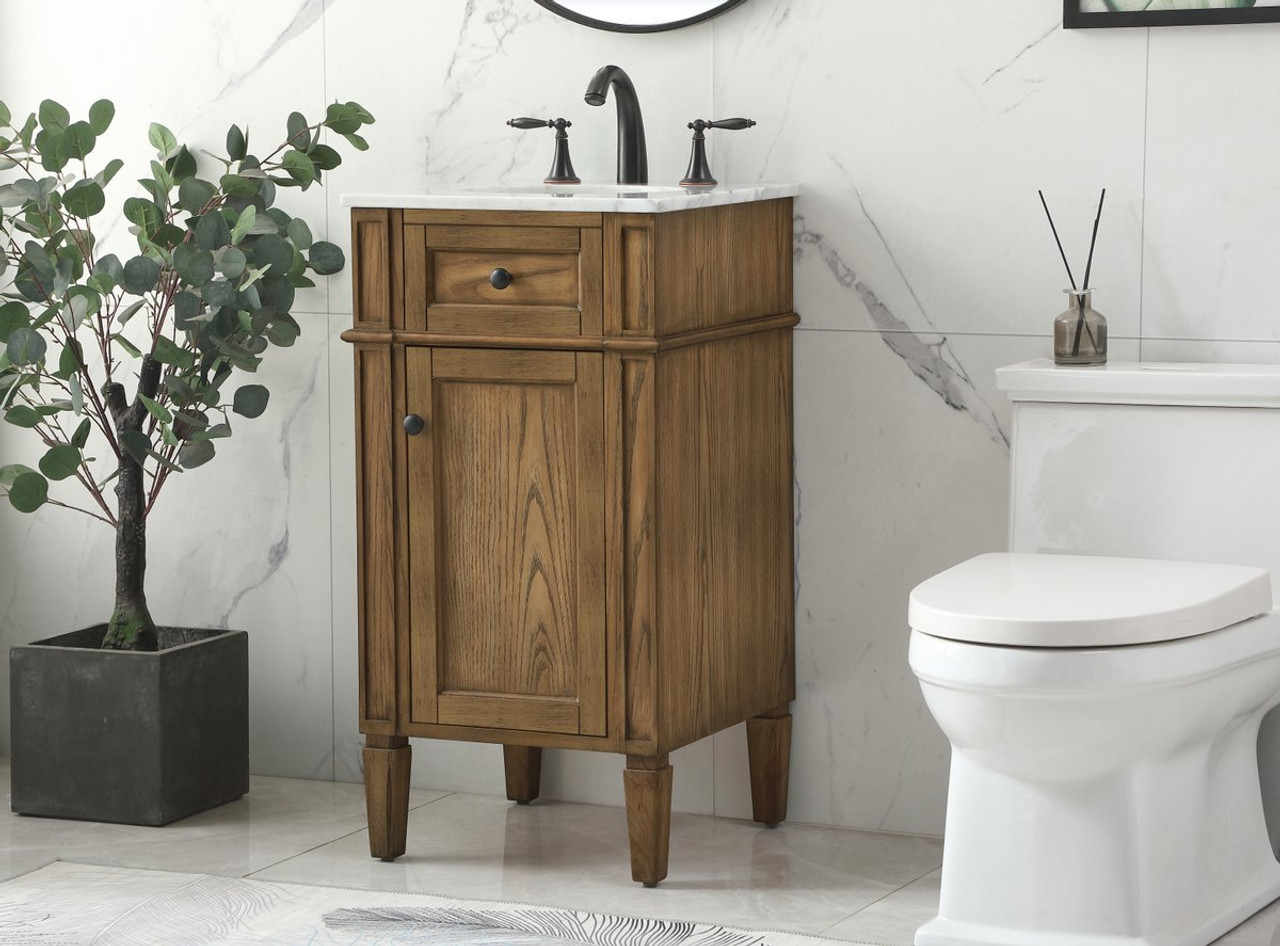 Elegant Decor VF12518DW 18 inch single bathroom vanity in driftwood Elegant Decor VF12518DW 18 inch single bathroom vanity in driftwood