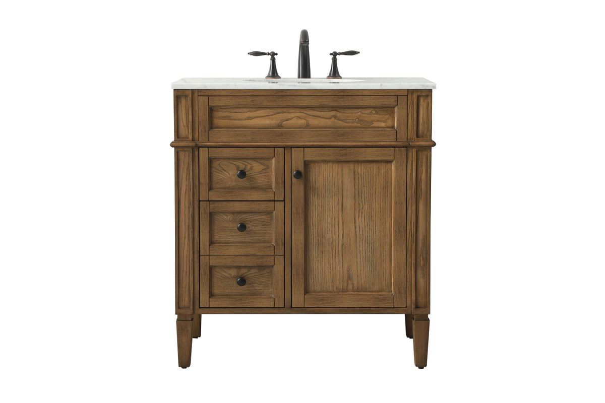 Elegant Decor VF12532DW 32 inch single bathroom vanity in driftwood