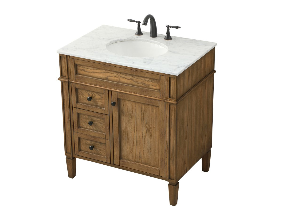 Elegant Decor VF12532DW 32 inch single bathroom vanity in driftwood