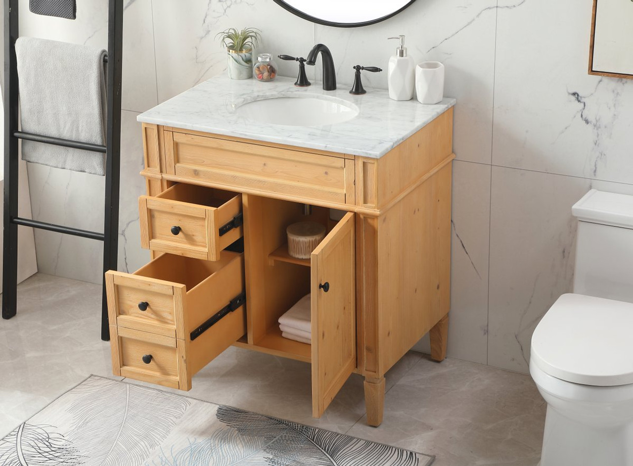 Elegant Decor VF12532NW 32 inch single bathroom vanity in natural wood